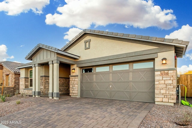 view of front facade with a garage