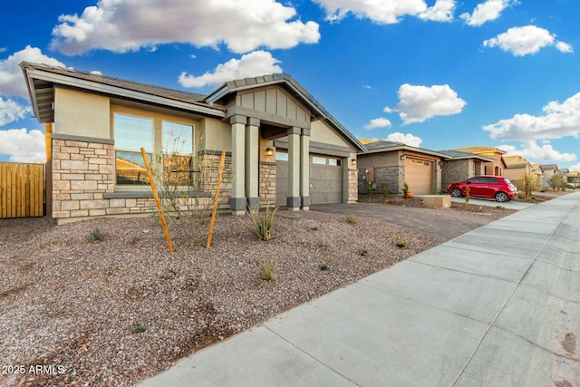 view of front of house featuring a garage