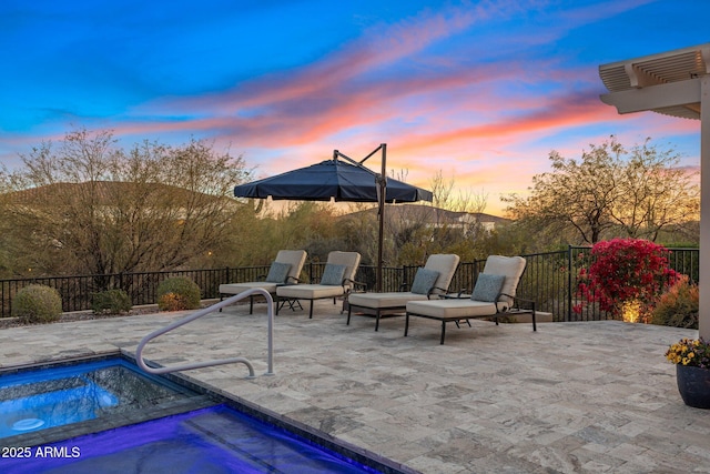 view of patio with fence