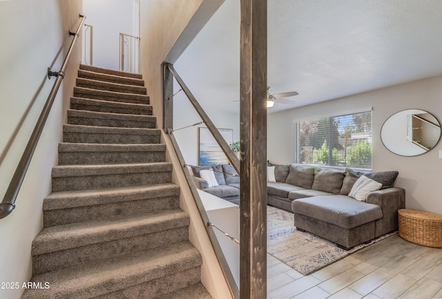 8135 N Central Ave Unit 1, Phoenix, AZ 85020 - stairway featuring ceiling fan
