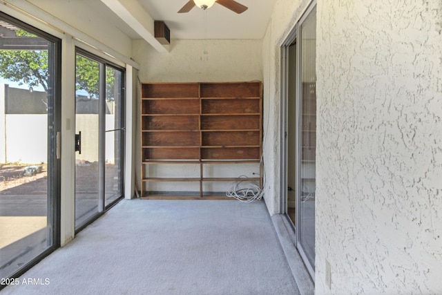 3345 E University Dr Unit 2, Mesa, AZ 85213 - unfurnished sunroom featuring ceiling fan
