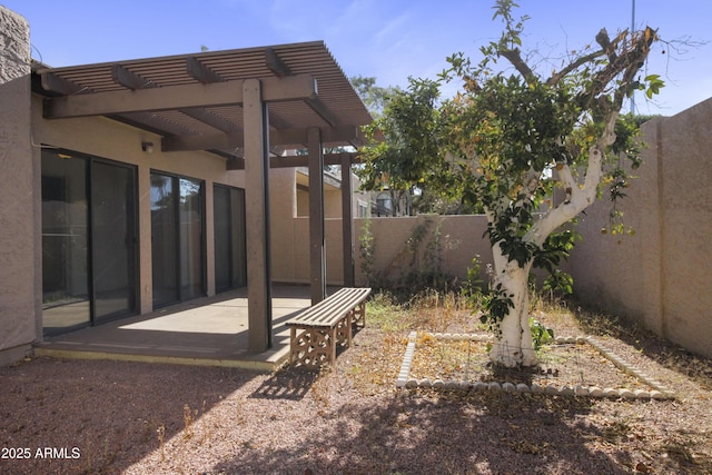 3345 E University Dr Unit 2, Mesa, AZ 85213 - fenced backyard with a patio area and a pergola