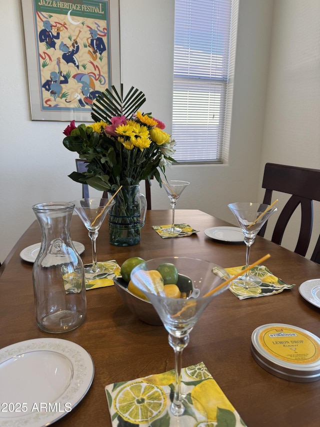 view of dining space