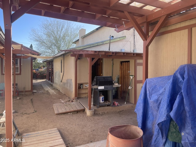 view of patio featuring area for grilling