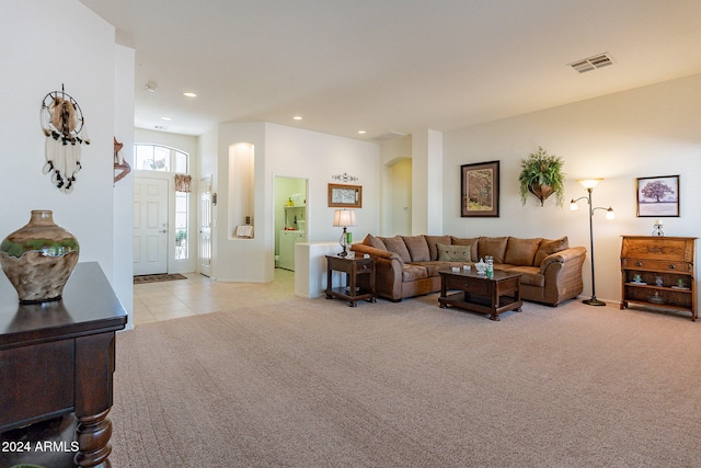 view of carpeted living room