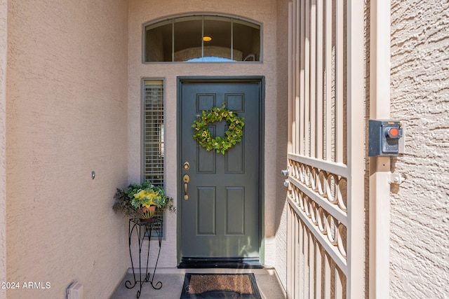 view of doorway to property