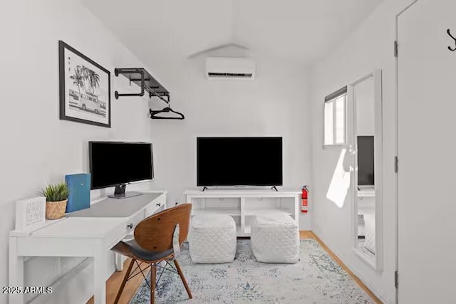 office area with a wall unit AC