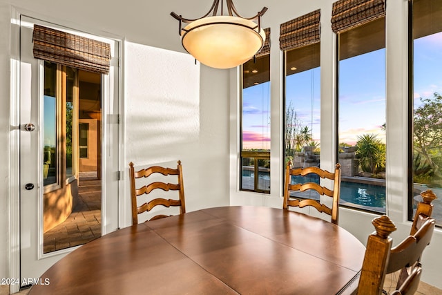 view of dining area