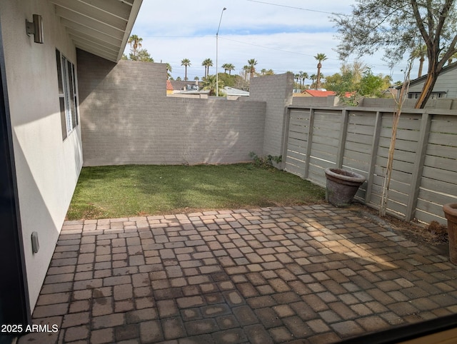 view of patio / terrace with a fenced backyard