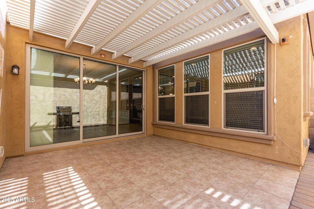 view of patio with a pergola