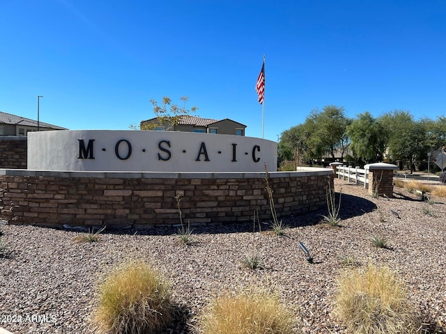 view of community sign