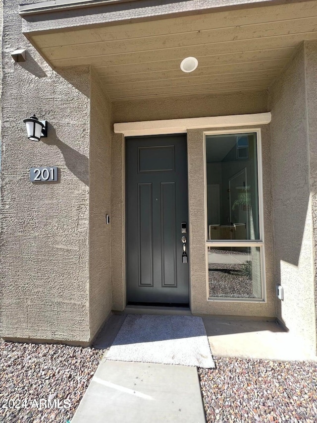 view of doorway to property