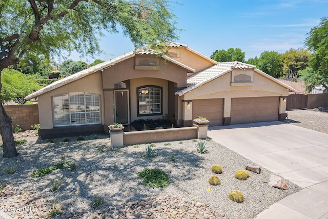 view of front of home featuring a garage