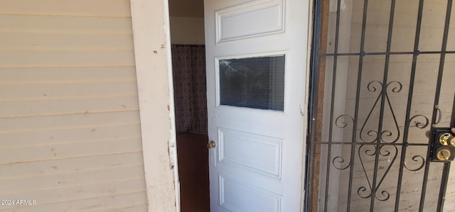 view of doorway to property