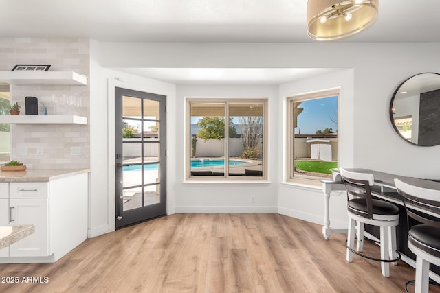 entryway featuring light wood-type flooring