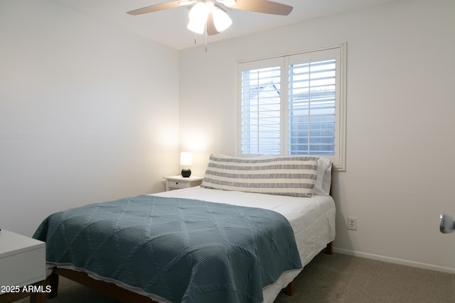1894 E Julie Dr, Tempe, AZ 85283 - carpeted bedroom with ceiling fan and baseboards