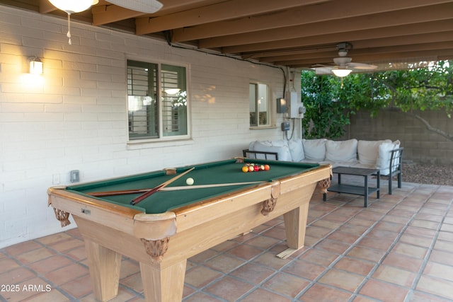 1894 E Julie Dr, Tempe, AZ 85283 - view of patio / terrace featuring ceiling fan and an outdoor living space