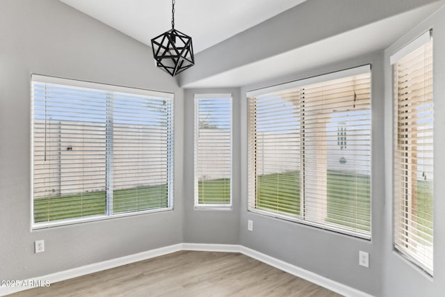 interior space featuring hardwood / wood-style flooring and a healthy amount of sunlight