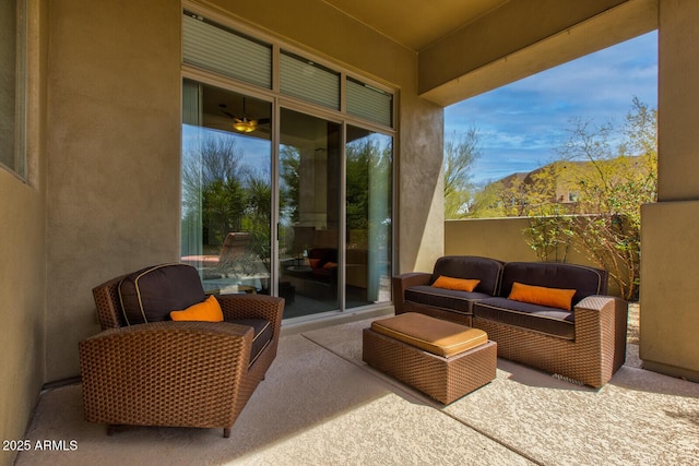 view of patio / terrace with an outdoor hangout area