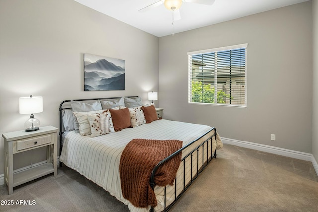 2051 E Aris Dr, Gilbert, AZ 85298 - bedroom with baseboards, a ceiling fan, and carpet flooring