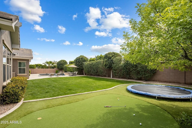 2051 E Aris Dr, Gilbert, AZ 85298 - view of property's community featuring a yard, a fenced backyard, and a patio