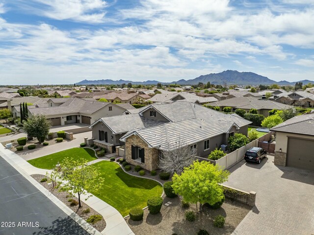 2051 E Aris Dr, Gilbert, AZ 85298 - birds eye view of property featuring a mountain view and a residential view