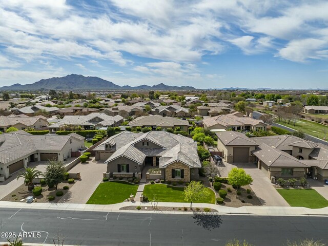 2051 E Aris Dr, Gilbert, AZ 85298 - bird's eye view featuring a mountain view and a residential view
