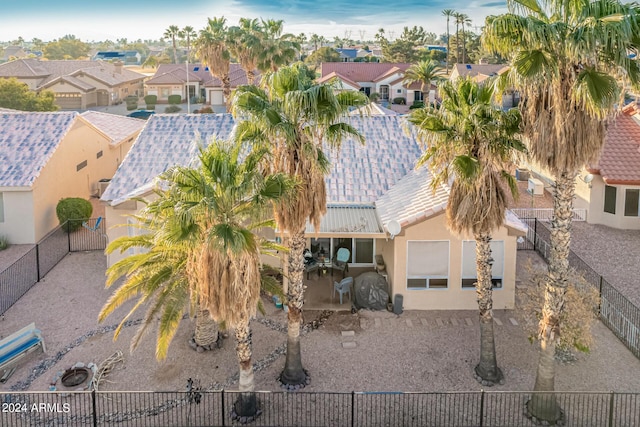 drone / aerial view with a residential view