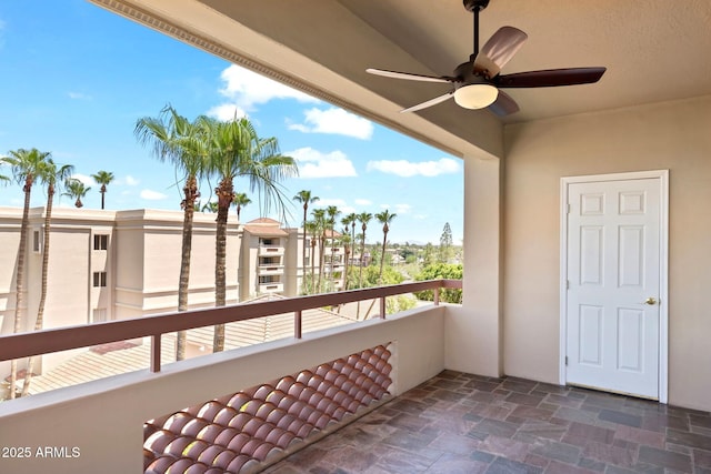 4200 N Miller Rd Unit 504, Scottsdale, AZ 85251 - balcony with a ceiling fan