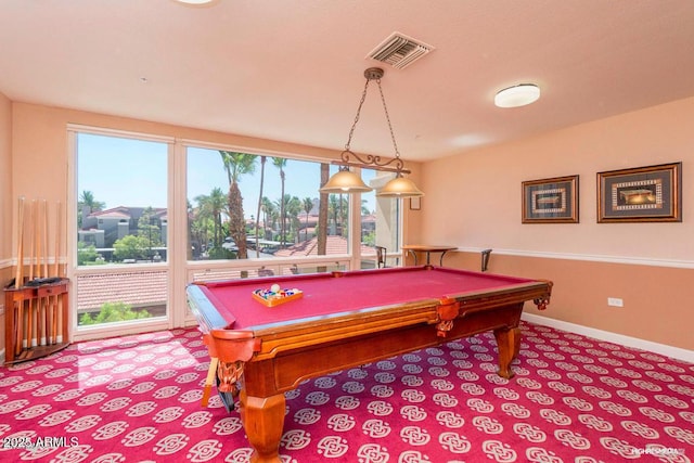 4200 N Miller Rd Unit 504, Scottsdale, AZ 85251 - recreation room featuring billiards table, healthy amount of natural light, and carpet
