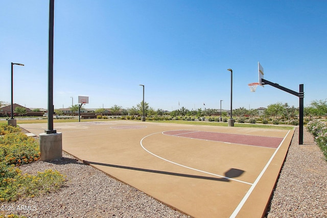 view of basketball court with community basketball court