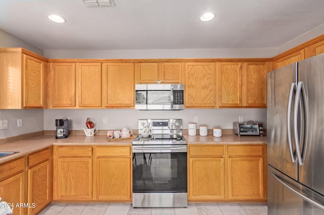 kitchen with stainless steel appliances