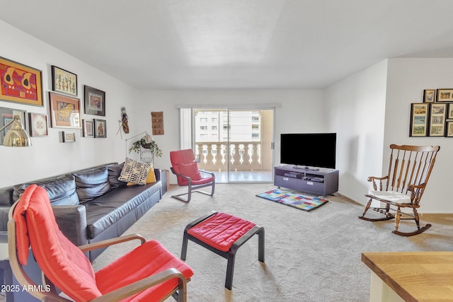 view of carpeted living room