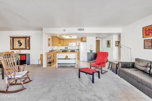 view of carpeted living room