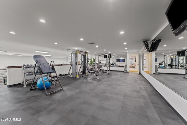 view of exercise room