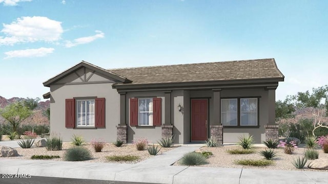 view of front of home with stucco siding