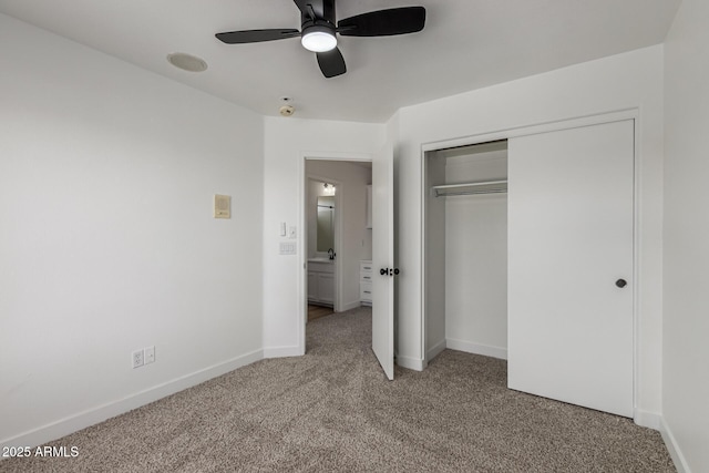 2112 S 160th Dr, Goodyear, AZ 85338 - unfurnished bedroom with carpet, a closet, and ceiling fan