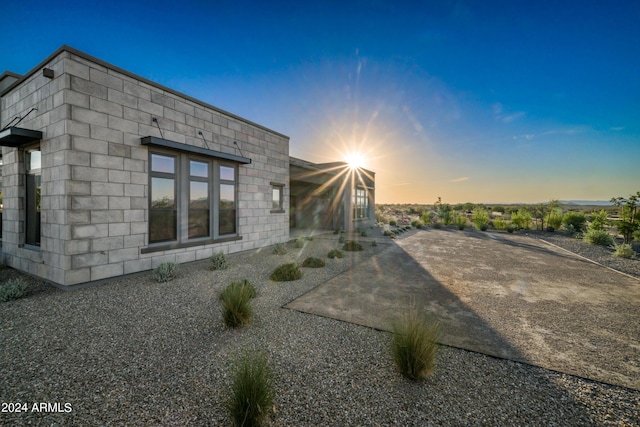 exterior space with a patio area