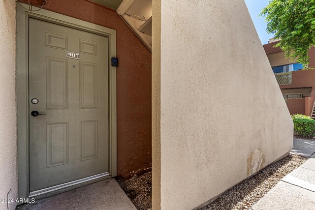 view of doorway to property