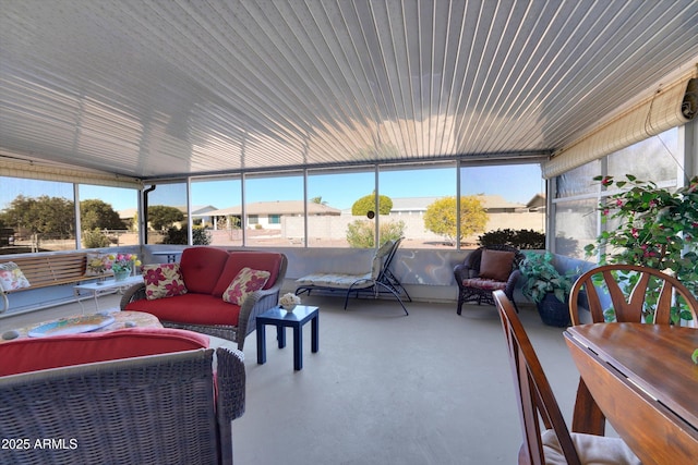 view of sunroom