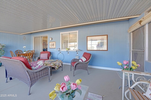 view of patio featuring an outdoor living space