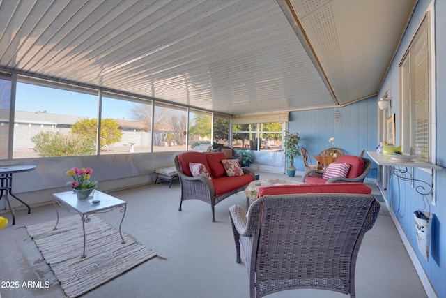 view of sunroom