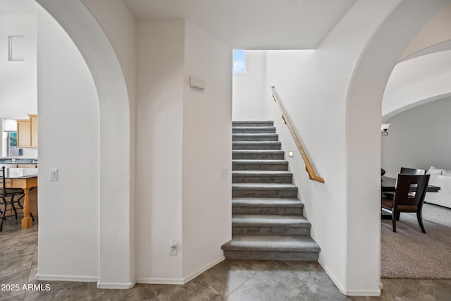 19242 W Pasadena Ave, Litchfield Park, AZ 85340 - staircase with arched walkways