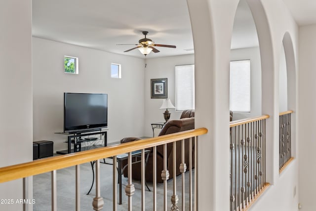 19242 W Pasadena Ave, Litchfield Park, AZ 85340 - living area with a ceiling fan