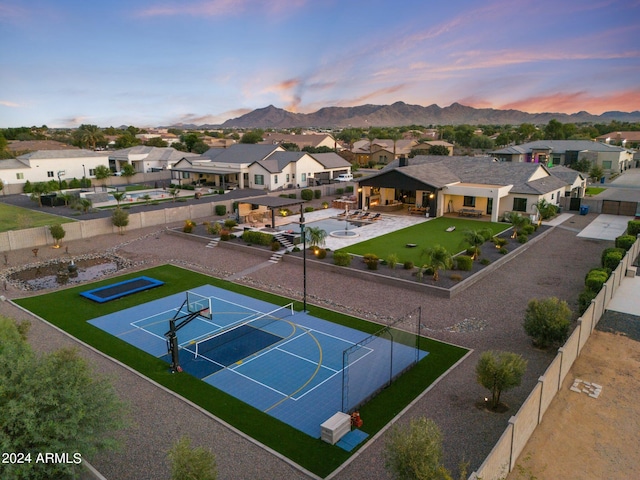 exterior space with a mountain view