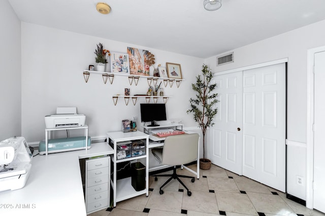 office featuring visible vents