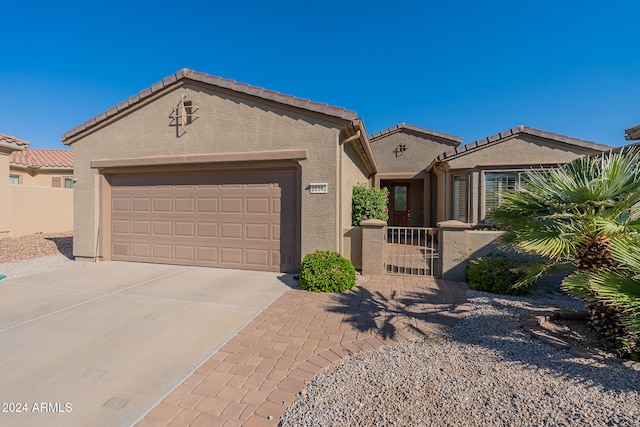 view of front of home featuring a garage