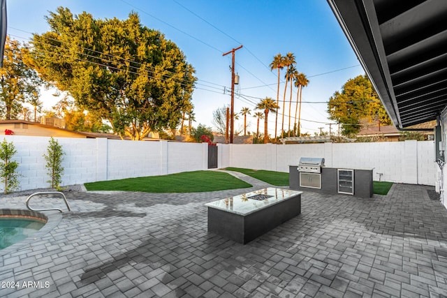 view of patio / terrace featuring area for grilling