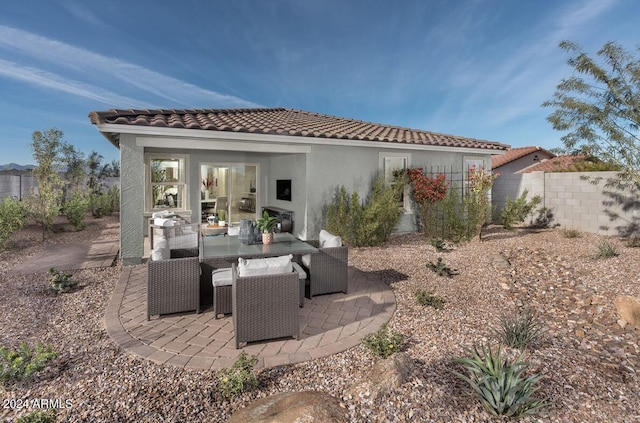 view of patio featuring outdoor lounge area