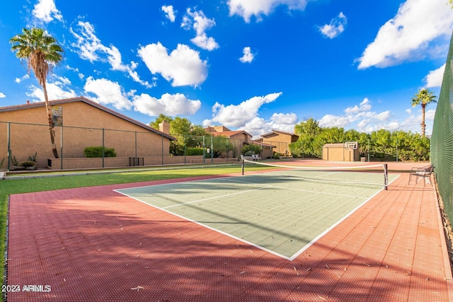 view of tennis court